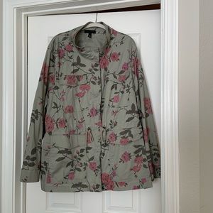 Lane Bryant Floral Utility Jacket Size 22/24